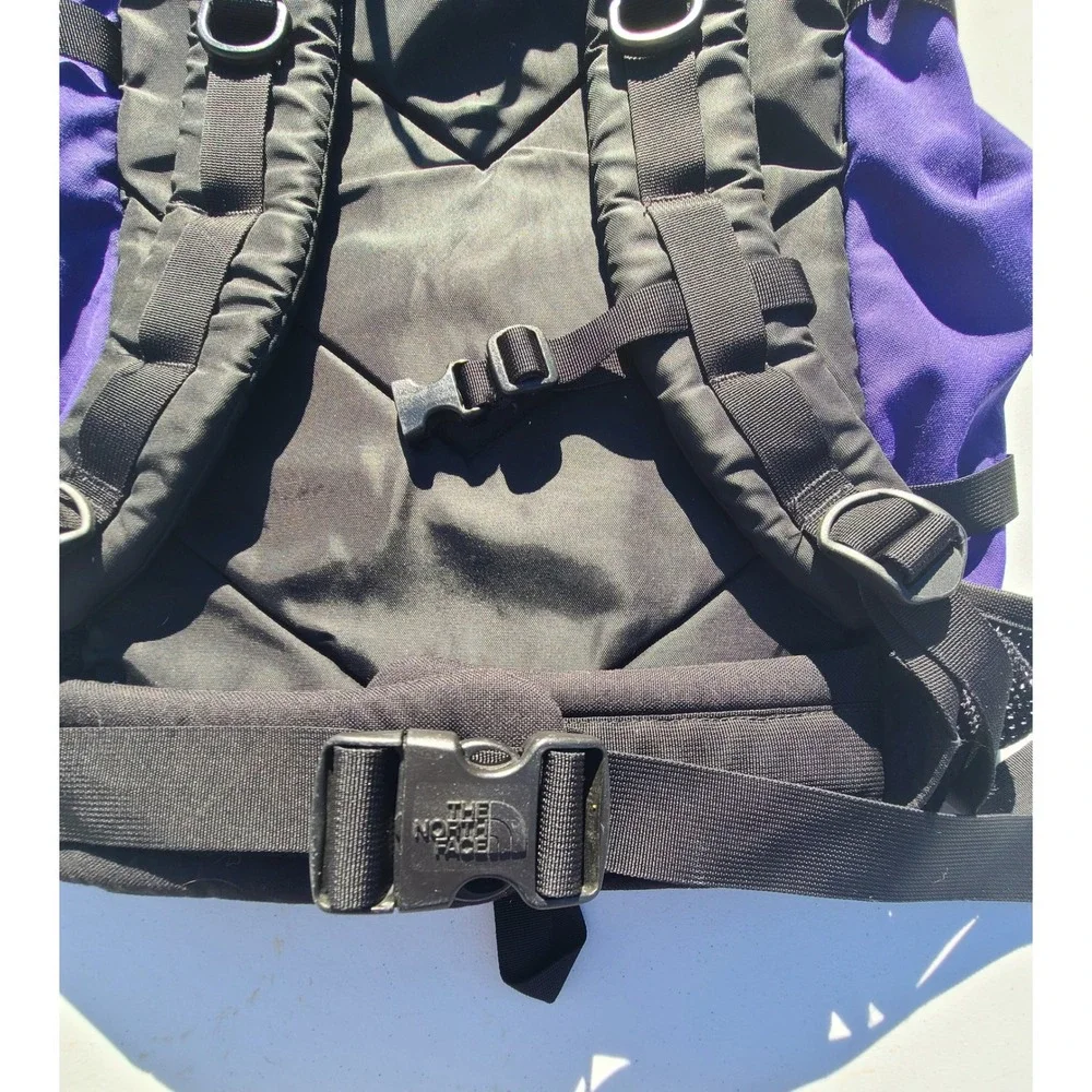 Vintage The North Face Purple Black Hiking Backpack Rucksack Gorpcore Daypack